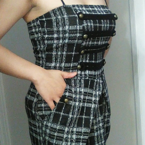 Flattering Military Style Button Dress - Picture 1 of 7